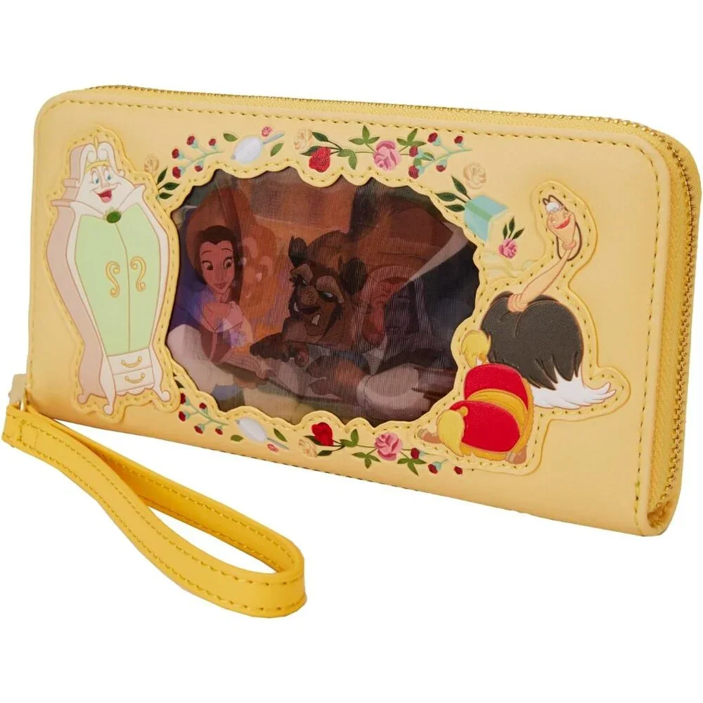 Disney Princess Belle Lenticular Leather Wristlet Wallet for Teens Adults